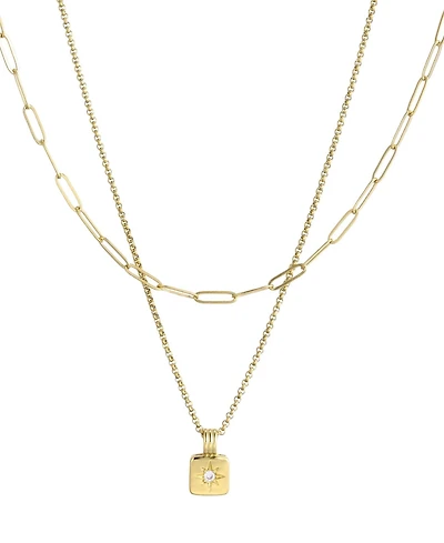 Adornia Gold-Plated Set of 2 Necklace
