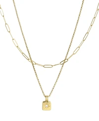 Adornia Gold-Plated Set of 2 Necklace
