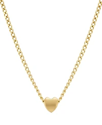 Adornia Tarnish Resistant Gold Sliding Heart Curb Chain Necklace