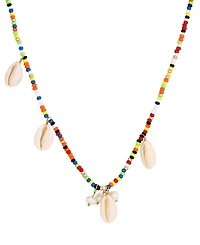 Adornia Natural Freshwater Pearl Color Bead Shell Necklace