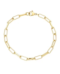 Adornia Tarnish Resistant Gold Paperclip Chain Bracelet