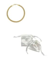 Adornia Tarnish Resistant Gold Grid Chain Anklet