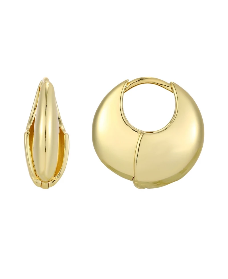 Adornia Gold Louvre Purse Hoop Earrings
