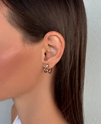 Adornia Gold Cubic Zirconia Wrap Around Huggie Earrings