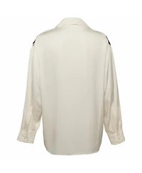 Pre-Owned Chloe Women's Embroidered Panel Crepe Blouse