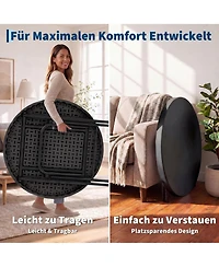 gaomon 2 pieces 32" Outdoor Hdpe Round Folding Cocktail Table, Bar Table for Patio Backyard Indoor and Events