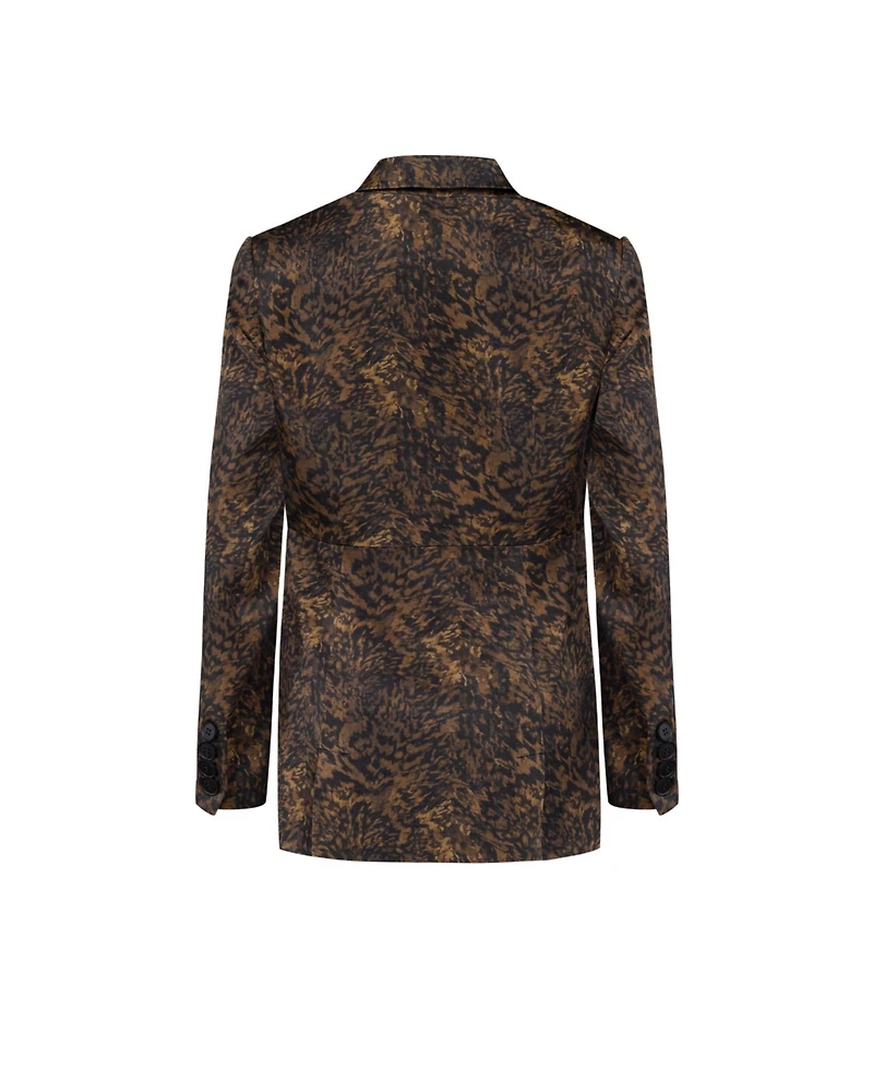 Pcfg Women's Kangaroo Leopard Print Blazer