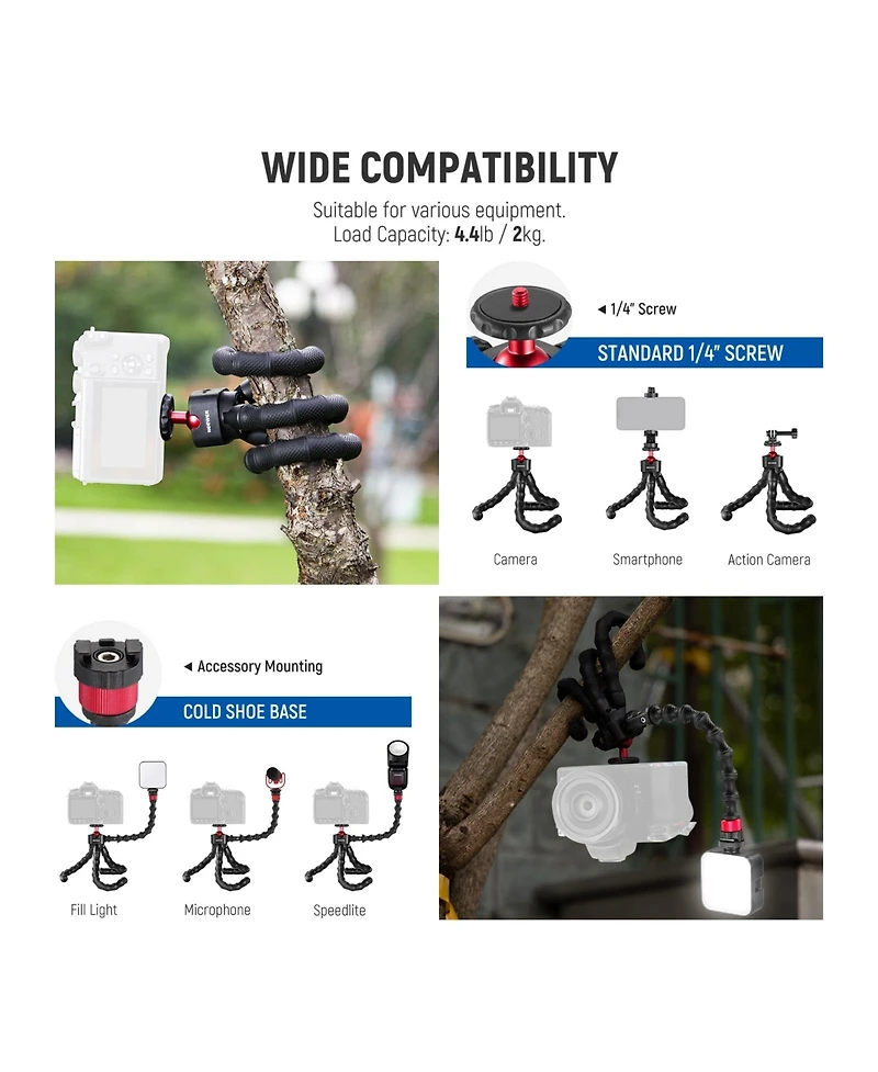 Neewer T91 Camera Tripod for select iPhone models