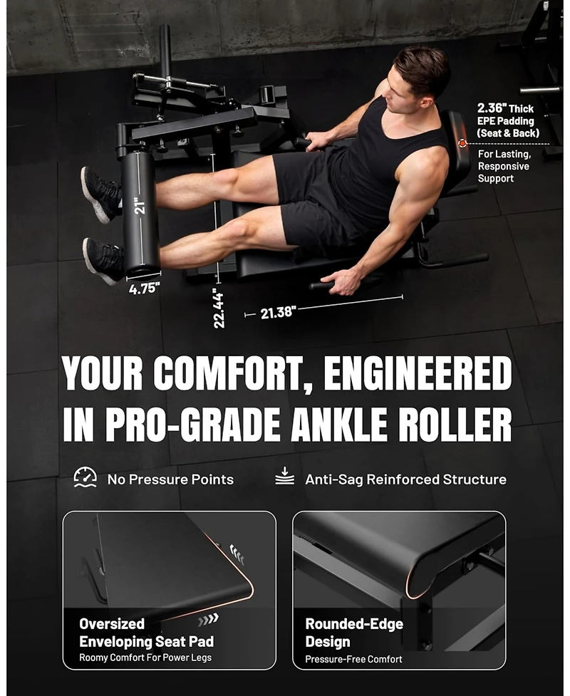 Mikolo Leg Extension and Curl Machine, Adjustable Leg Curl Machine, Seated Leg Extension and Lying Curl Machine for Home Gym