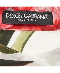 Pre-Owned Dolce & Gabbana Women's Carnation-Print Cotton Poplin Blouse