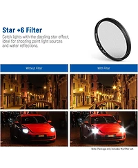 Neewer 55mm Nd/Cpl/Effect Filter Set with Mobile Phone Camera Lens Clamp Clip, Polarizing ND32 6 Point Star 4 Graduated Colour Filters Kit