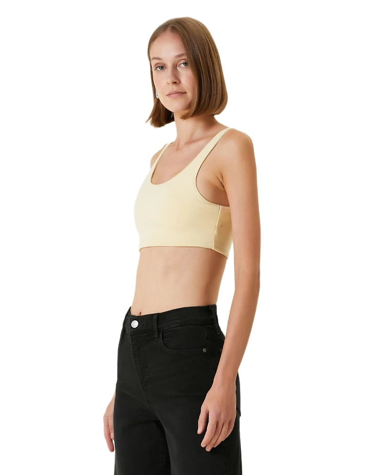 Pcfg Women's Cotton-Blend Wire-Free Yoga Bra