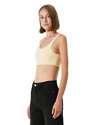 Pcfg Women's Cotton-Blend Wire-Free Yoga Bra