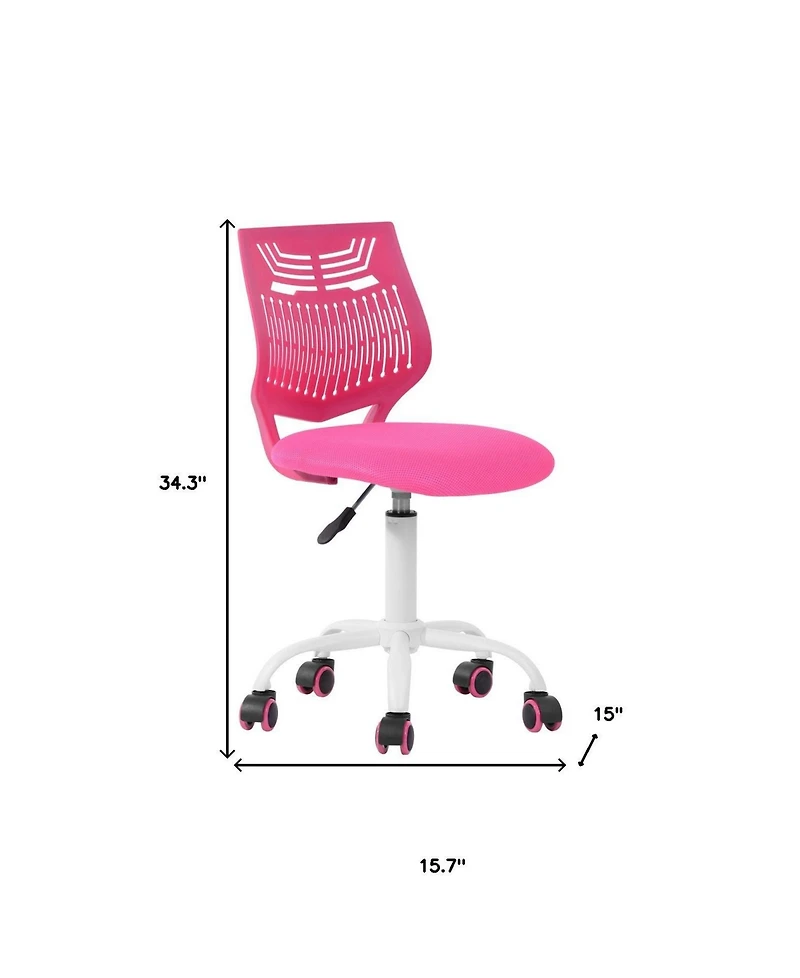 HomeRoots Adjustable Height Swivel Rolling Office Chair