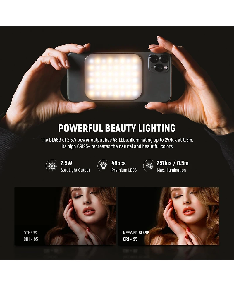 Neewer BL48B Led Video Light for select iPhone models