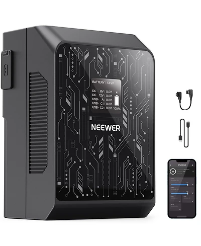 Neewer PS099S Camera Mounting Accessory with 6800mAh, 99Wh, 100W for Bmpcc 4k 6k Camcorder Camera