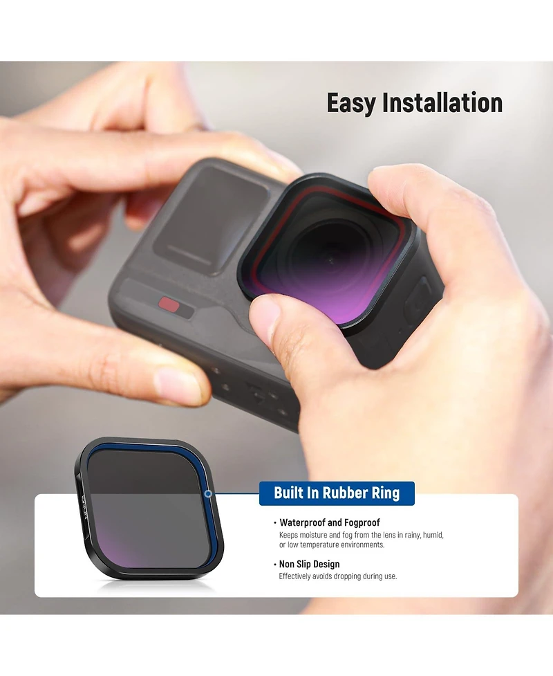 Neewer ND8 Camera Lens Accessory with 2 in, ND8, ND16 for Insta360 Ace Pro
