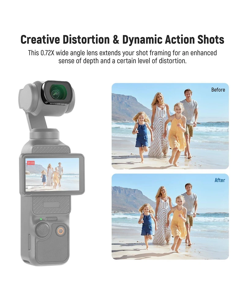 Neewer Ls-70 Camera Lens Accessory with 0.72x for Dji Osmo Pocket 3