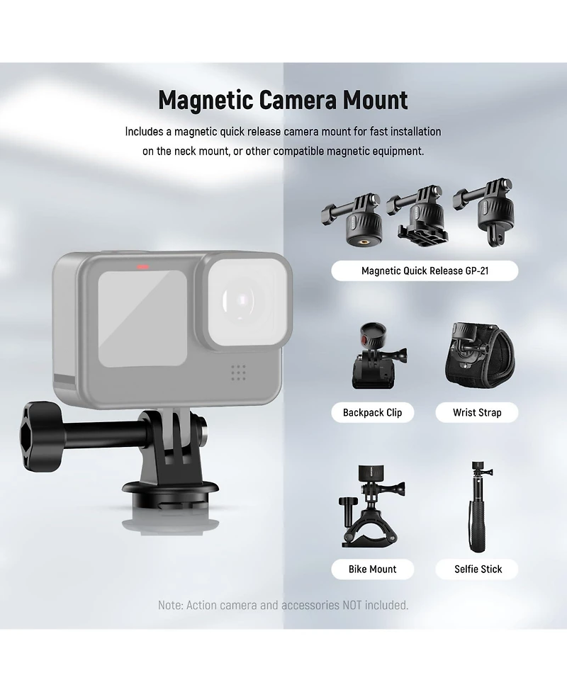 Neewer GP15 Camera Mounting Accessory for select GoPro, Dji and Insta360 action cameras