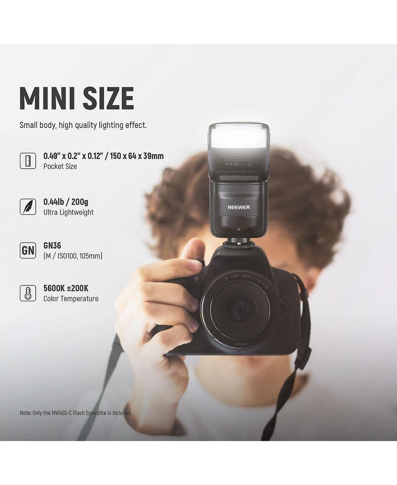Neewer NW420-c Camera Flash with Ttl, Hss for Canon Cameras R6 R5 R3 R M6 850D