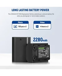 Neewer Np-FZ100 Camera Battery and Charging Accessory with 2280mAh for select Sony Np-f-series devices