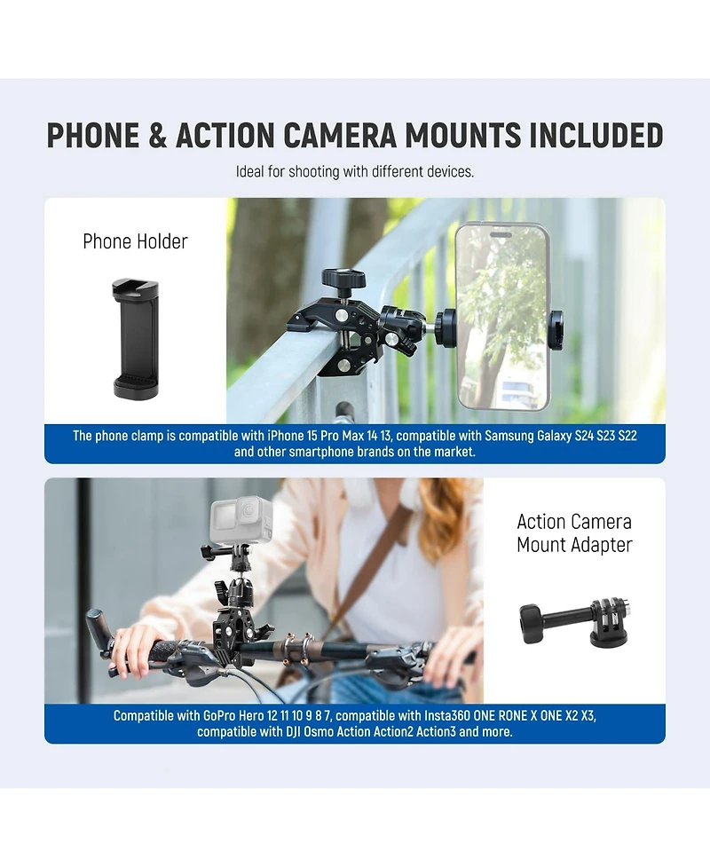 Neewer ST87 Camera Mounting Accessory for select GoPro, Dji and Insta360 action cameras