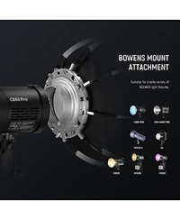 Neewer CB60 Softbox with 45cm, Rgb for Godox Aputure Video Studio Light