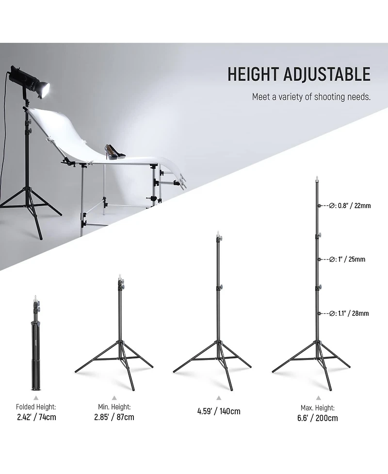 Neewer St-200 Ring Light with 6.6ft, 200cm, 22lbs