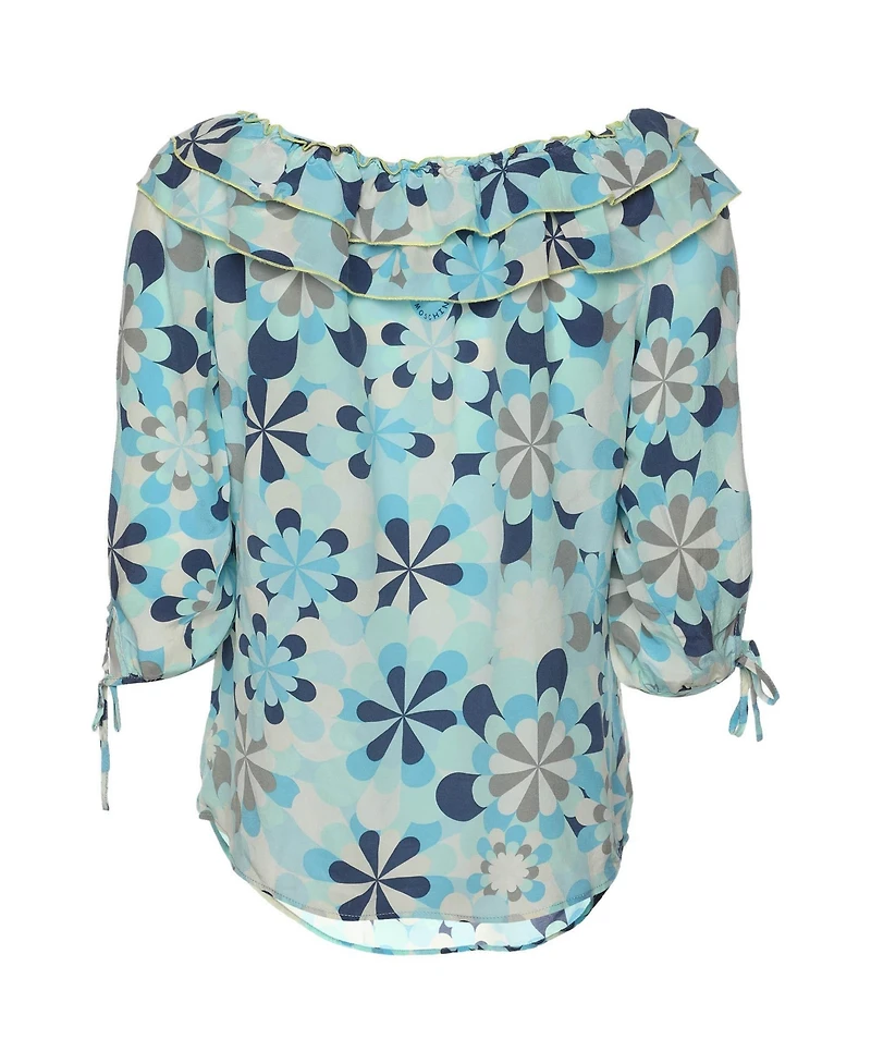 Pre-Owned Love Moschino Women's Beaded Cotton Belted Shirt