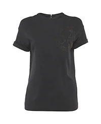 Pre-Owned Brunello Cucinelli Women's Embroidered Jersey T-Shirt