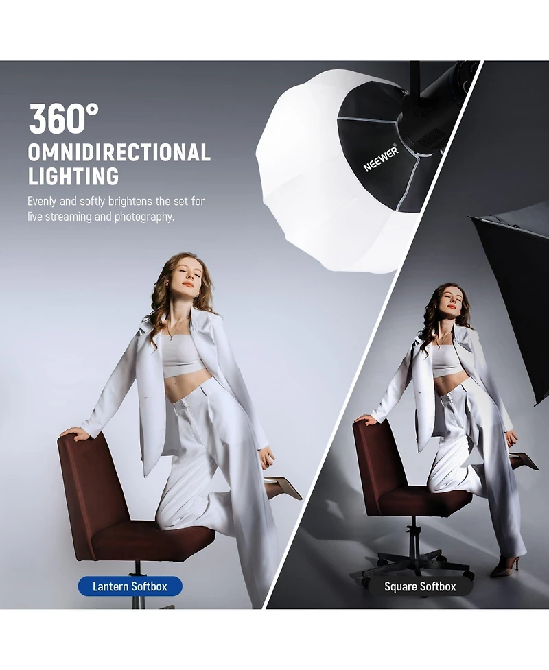 Neewer NS20L Softbox with 50cm, Rgb