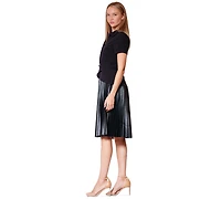 julia jordan Women's Collared Pleated Skirt Short Dress