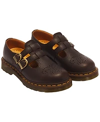 Dr. Martens Women's 8065 Ambassador Leather Round Toe Mary Jane Flats