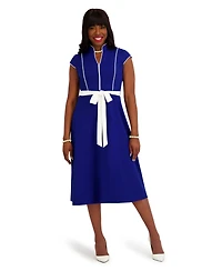 Kasper Women's Seam Bodice V-Neck Dress