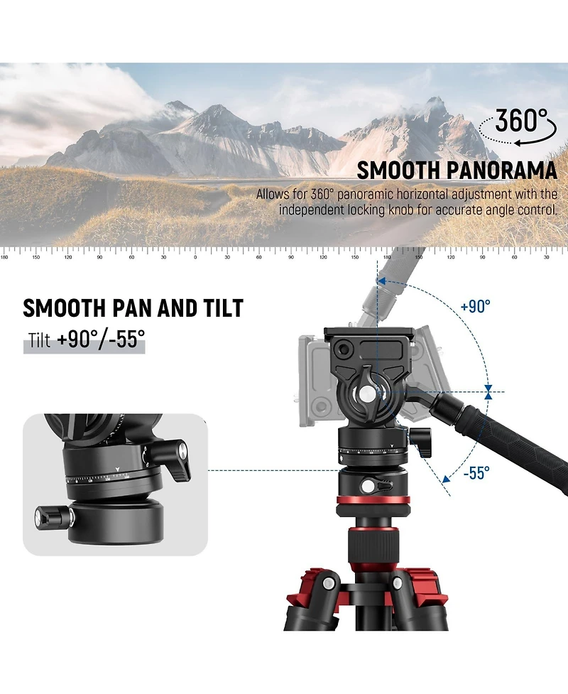 Neewer GM35 Camera Tripod with 11lb, 5kg