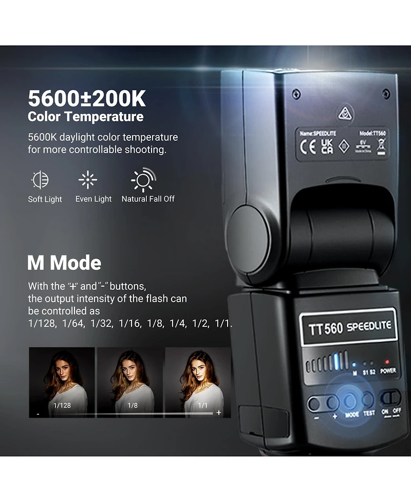Neewer TT560 Camera Flash for select Canon, Nikon and Sony cameras