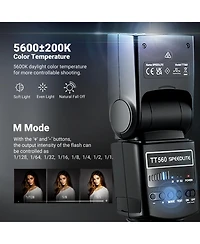 Neewer TT560 Camera Flash for select Canon, Nikon and Sony cameras