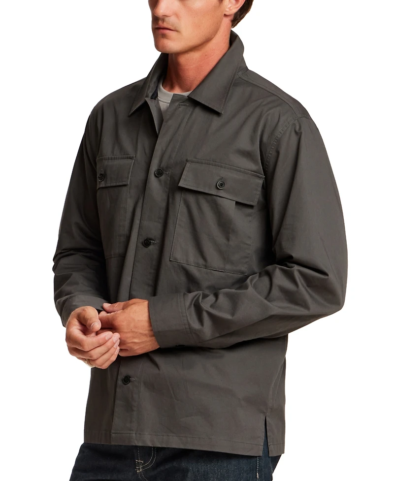 Vintage & Black Men's Twill Overshirt Jacket