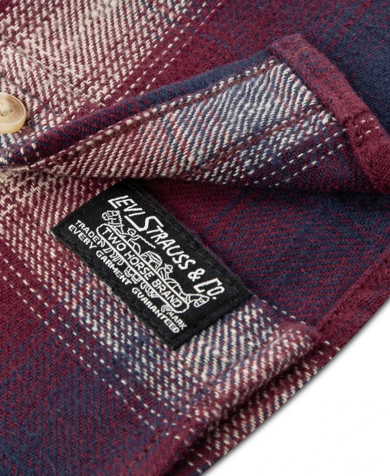 Levi's Boys' 4-7 Shadow Plaid Long-Sleeve Shirt