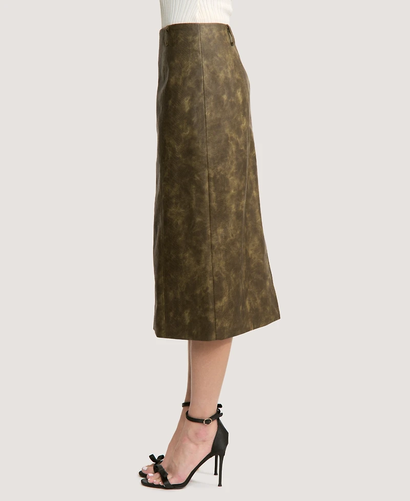 En Saison Women's Margot Zippered Midi Skirt