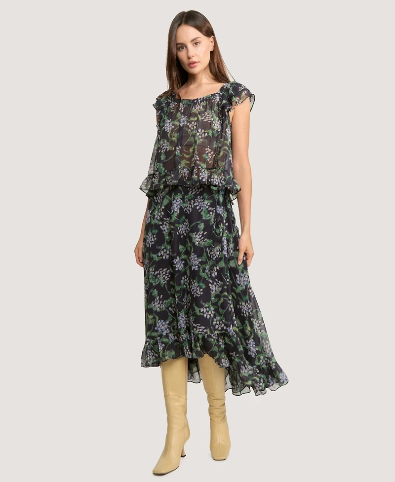 En Saison Women's Lindsey Square Neck Top