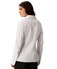 Calvin Klein Women's Collared Neck Long-Sleeve Shirt