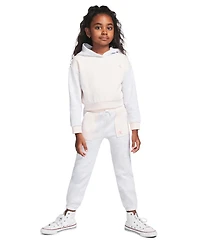 Calvin Klein Girls' 2T-6X Color-block Hoodie and Joggers, 2-Piece Set