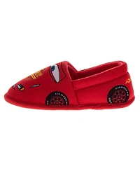 Disney Boy Kids 5-11 Cars Lightning McQueen Slippers Plush, Warm, and Soft House Shoes
