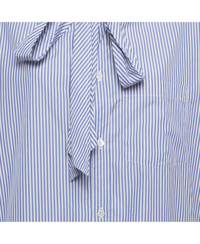 Pre-Owned Balenciaga Women's Striped Cotton Oversized Shirt