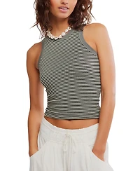 Free People Women's Striped Crew Neck Tank Top