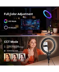 Neewer N37 Ring Light with 10W, CRI85, Rgb for select iPhone models