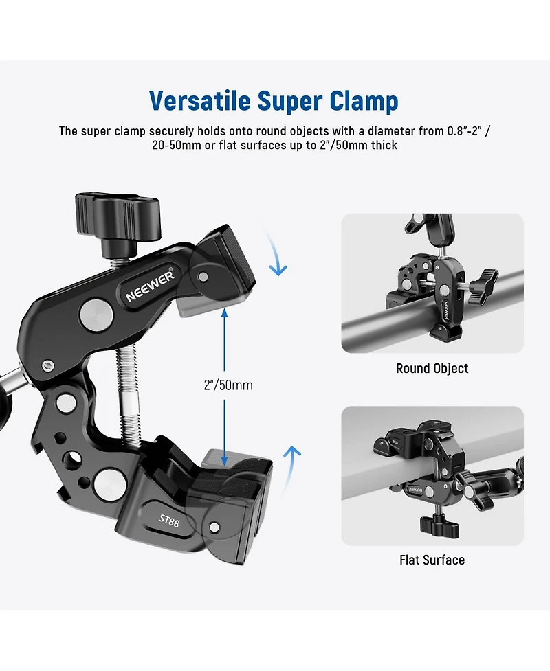Neewer ST88 Camera Mounting Accessory for select GoPro, Dji and Insta360 action cameras