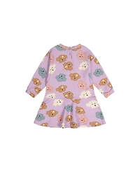 Deux par Toddler Girl 2T -5T French Terry Dress Poodle Print