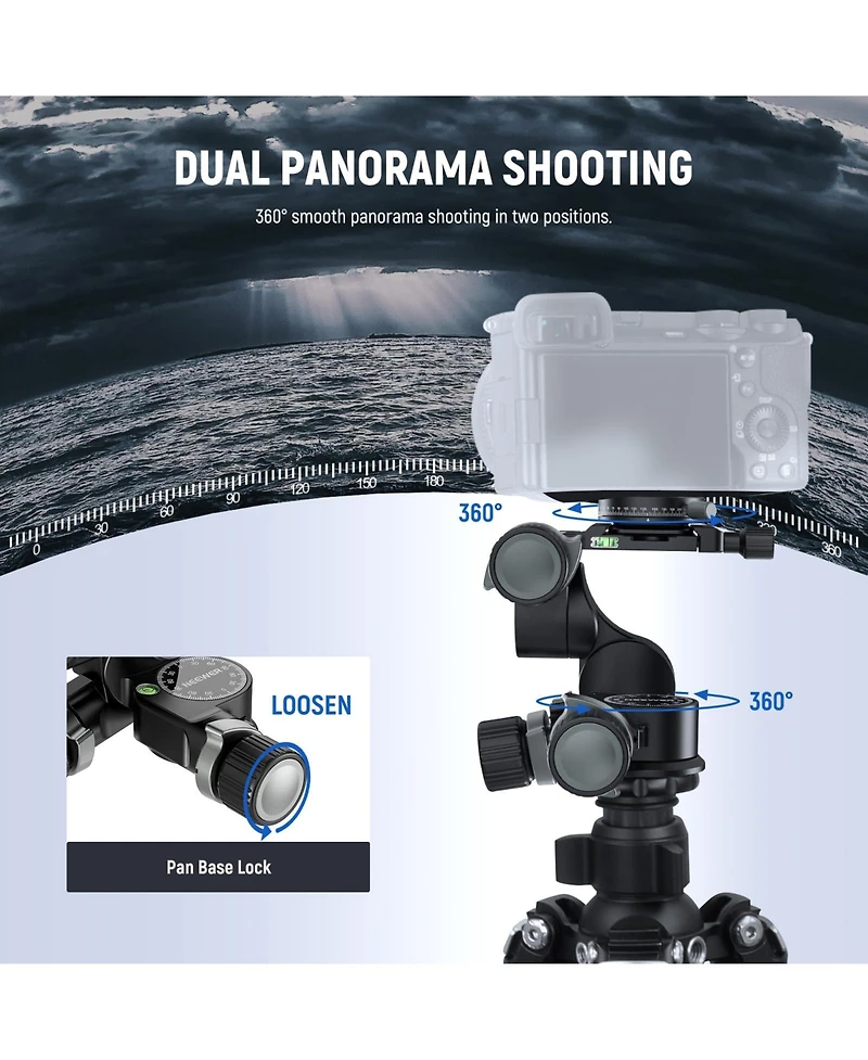 Neewer TH16 Camera Tripod with 13.2lb, 6kg